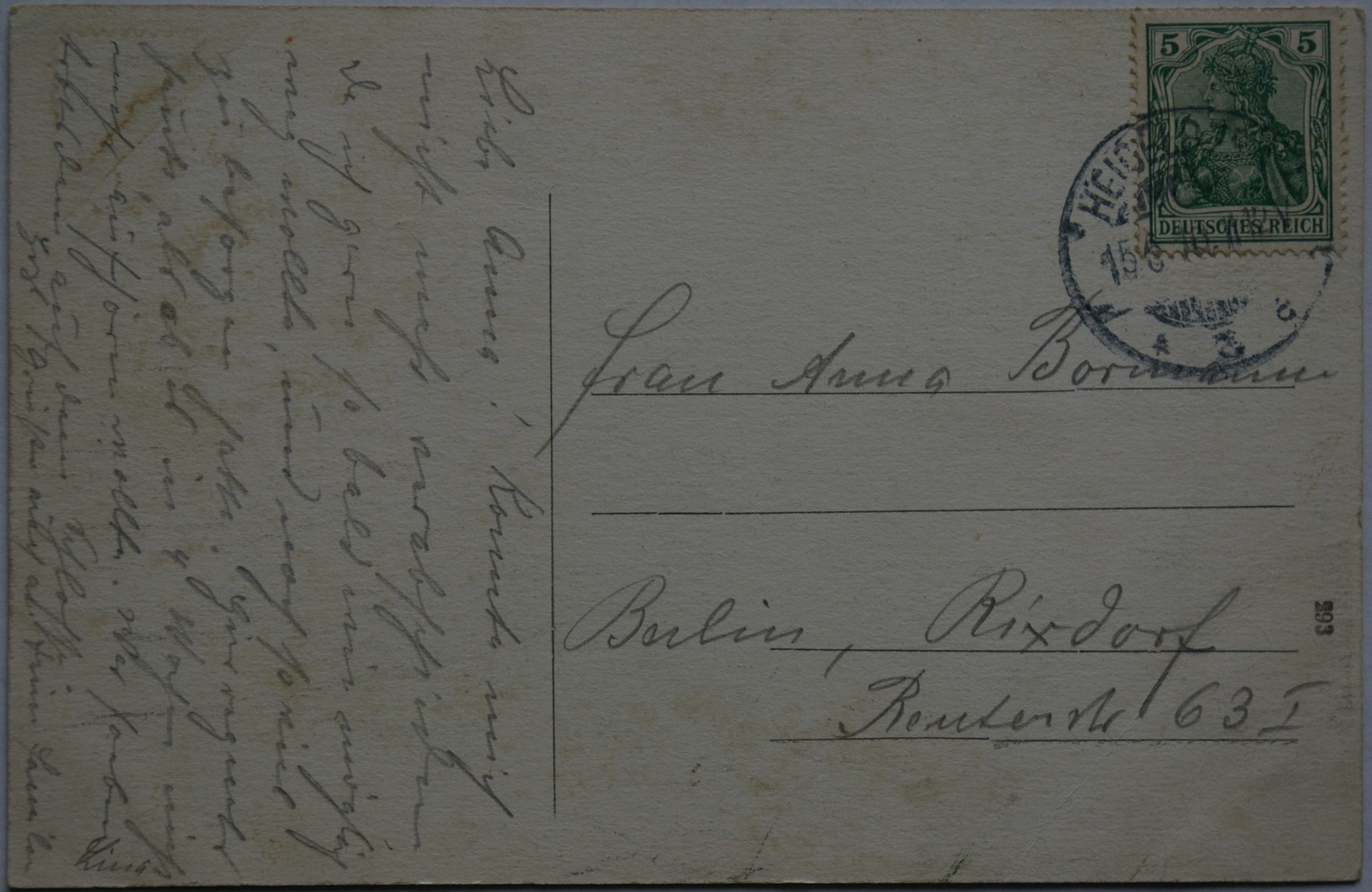 Vokietijos Reichas, Heidelbergas 1910m atvirlaiškis