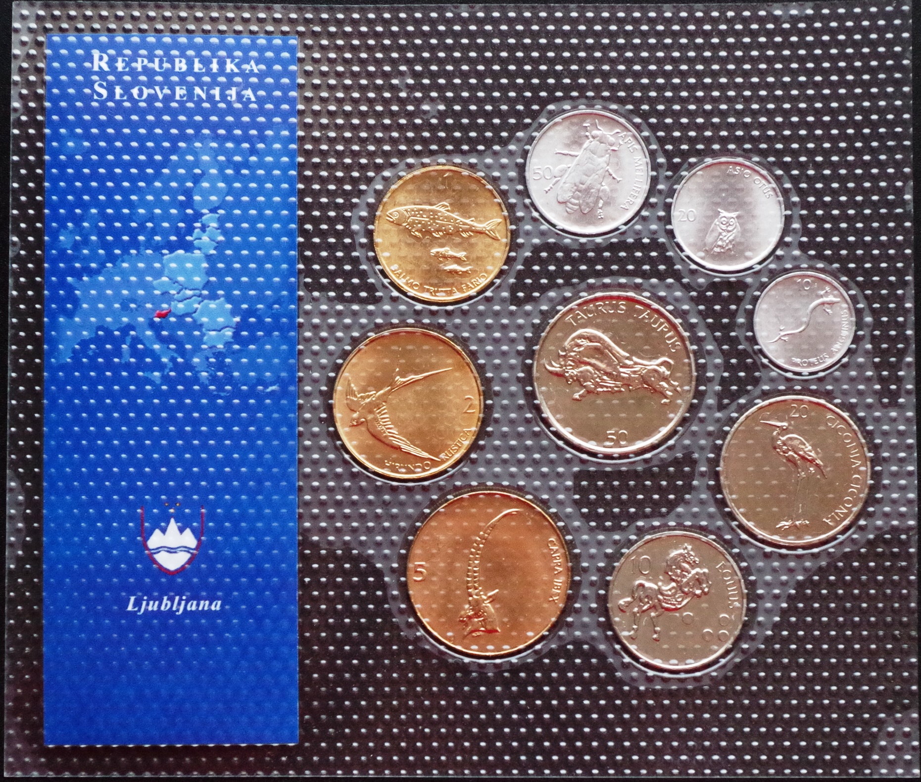 Slovėnija, monetų rinkinys UNC