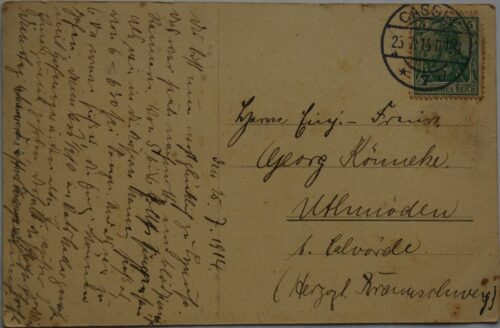 Vokietijos Reichas, Wilhelmshohe 1914m atvirlaiškis