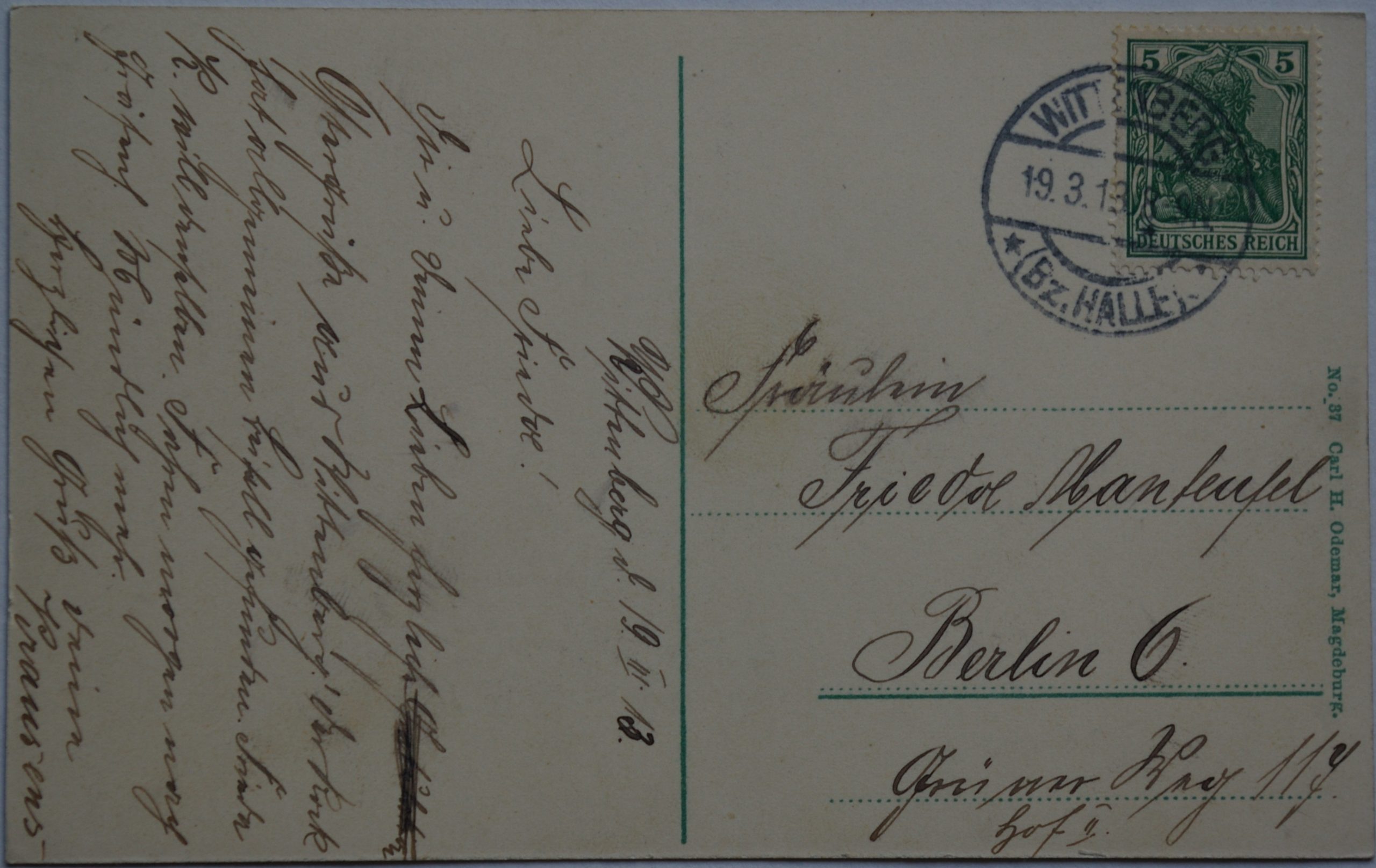 Vokietijos Reichas, Witenbergas 1913m atvirlaiškis