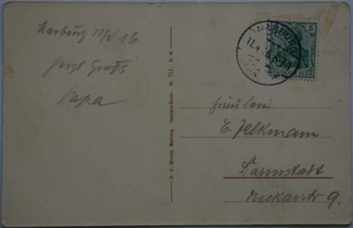 Vokietijos Reichas, Marburgas 1916m atvirlaiškis