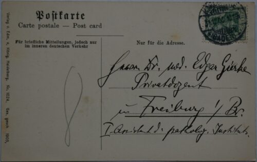 Vokietijos Reichas, Heidelbergas 1903m atvirlaiškis