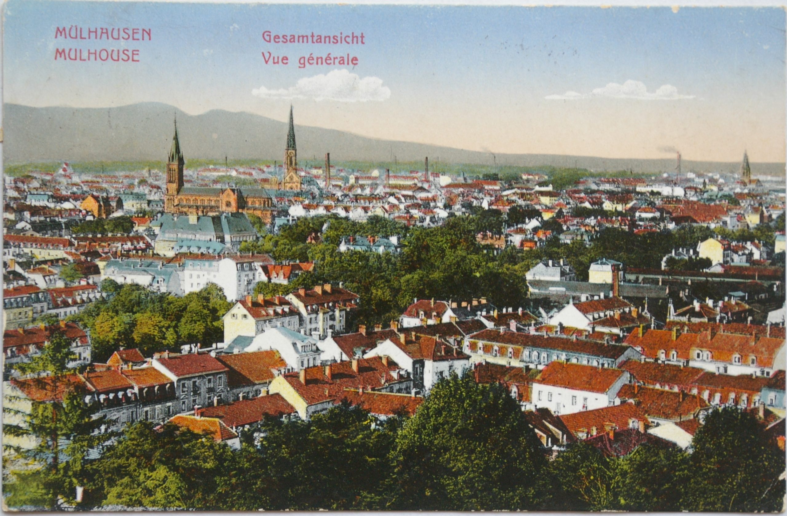 Vokietijos Reichas Miulhauzenas 1914m atvirlaiškis