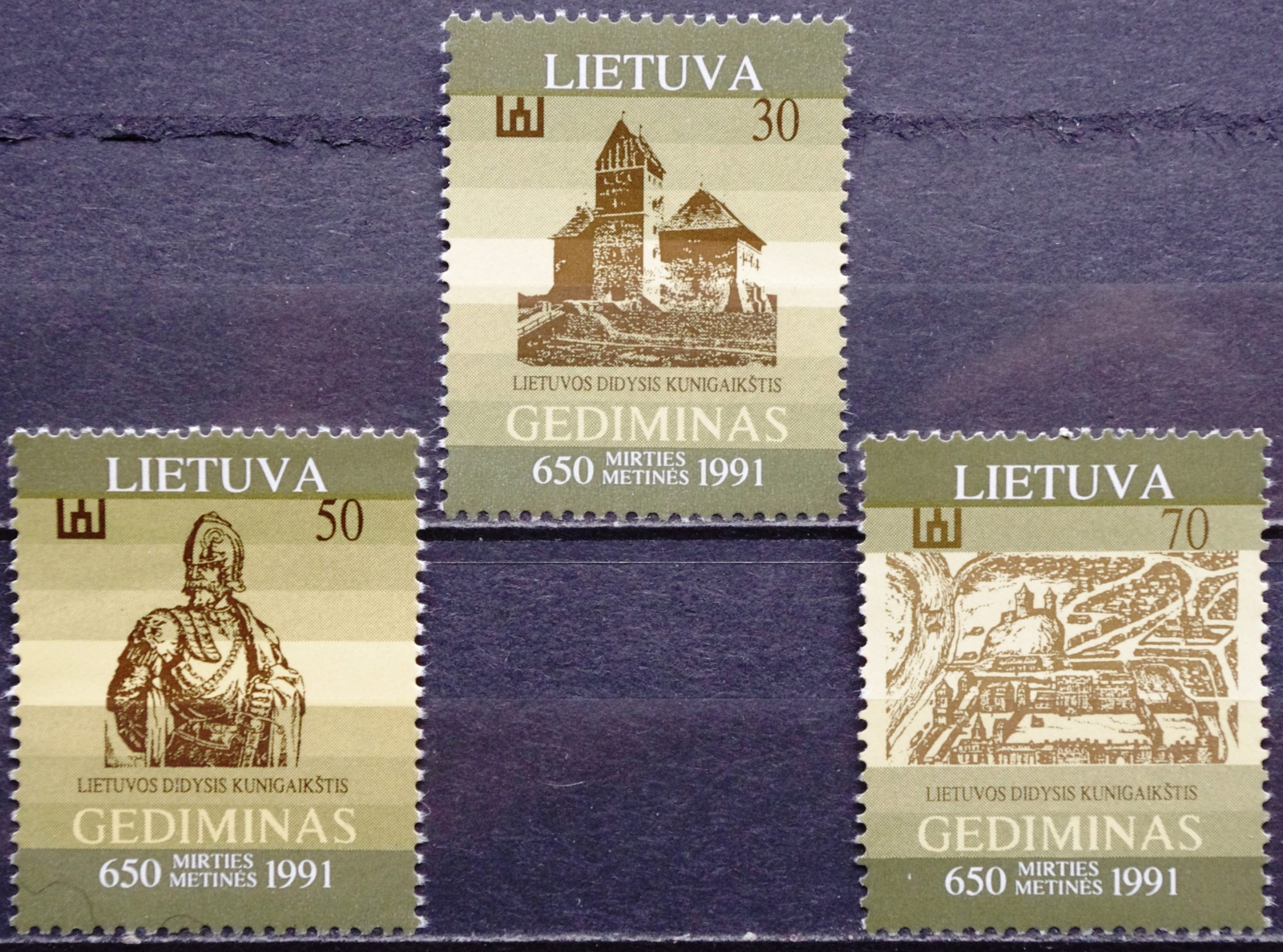 Lietuva, pilna serija MiNr 486-488 MNH** V