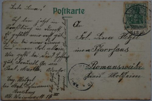 Vokietijos Reichas, Strazbūras 1907m atvirlaiškis