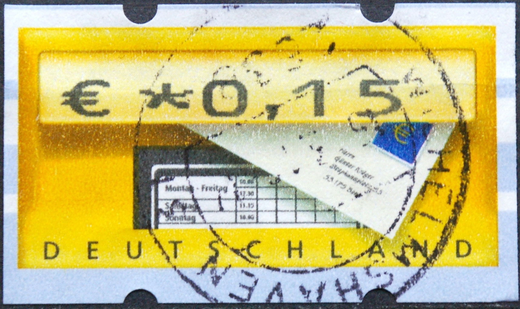 Vokietija, pašto automatų ženklas MiNr 5 Used(O)