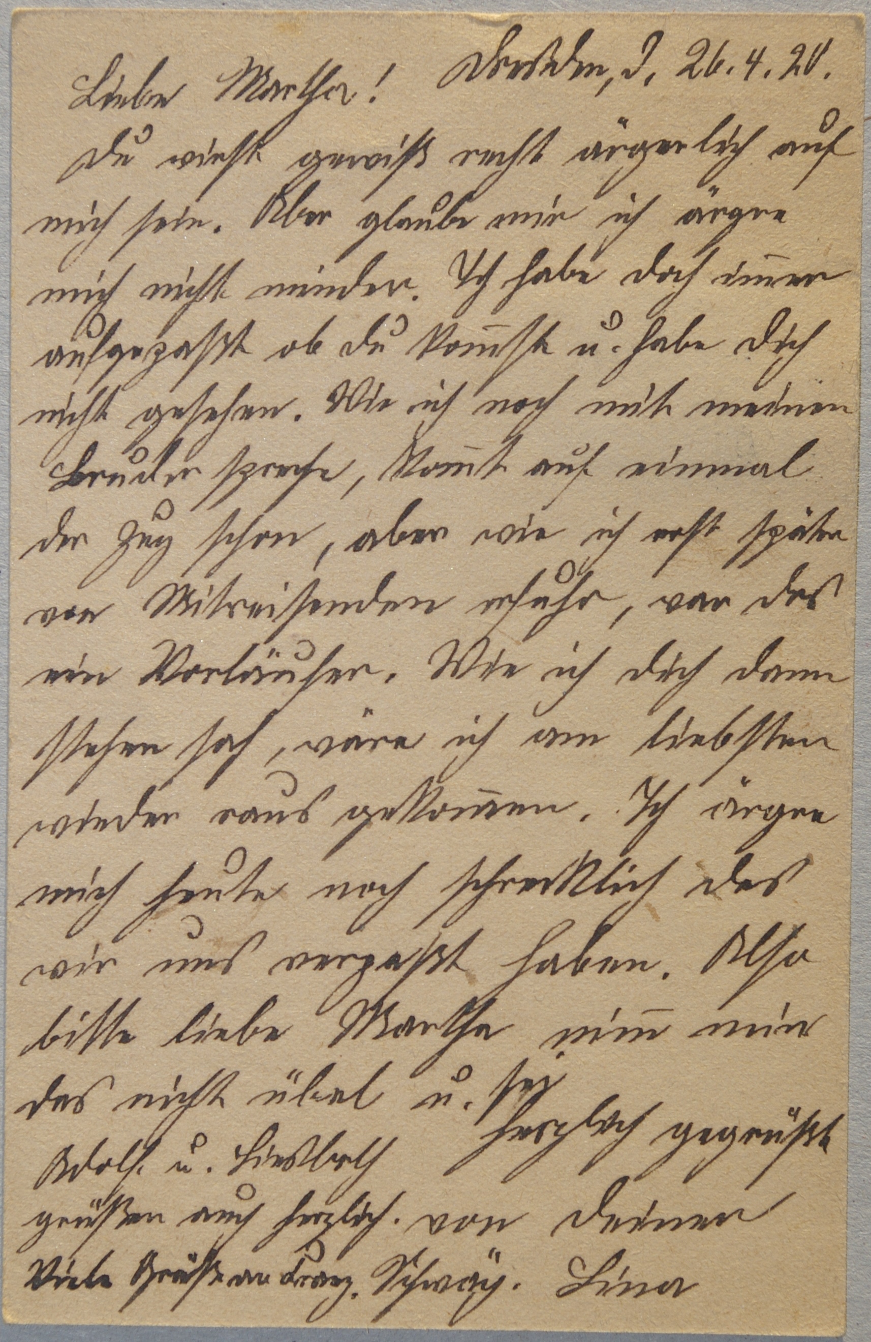 Vokietijos Reichas, 1920m atvirlaiškis