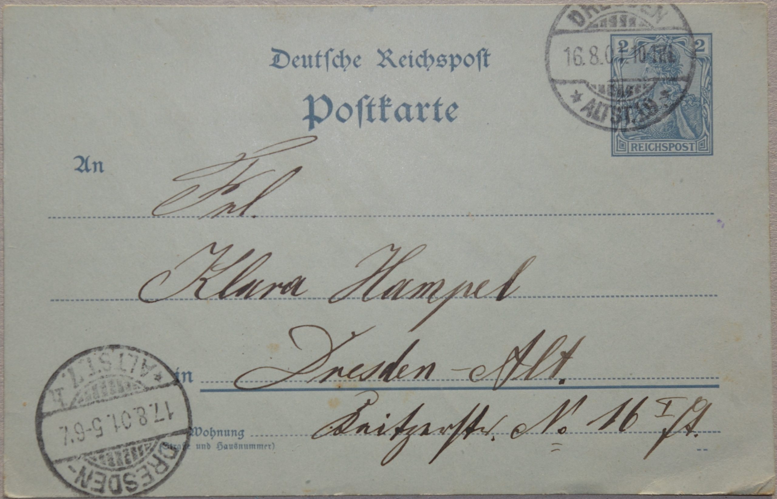 Vokietijos Reichas, 1901m atvirlaiškis