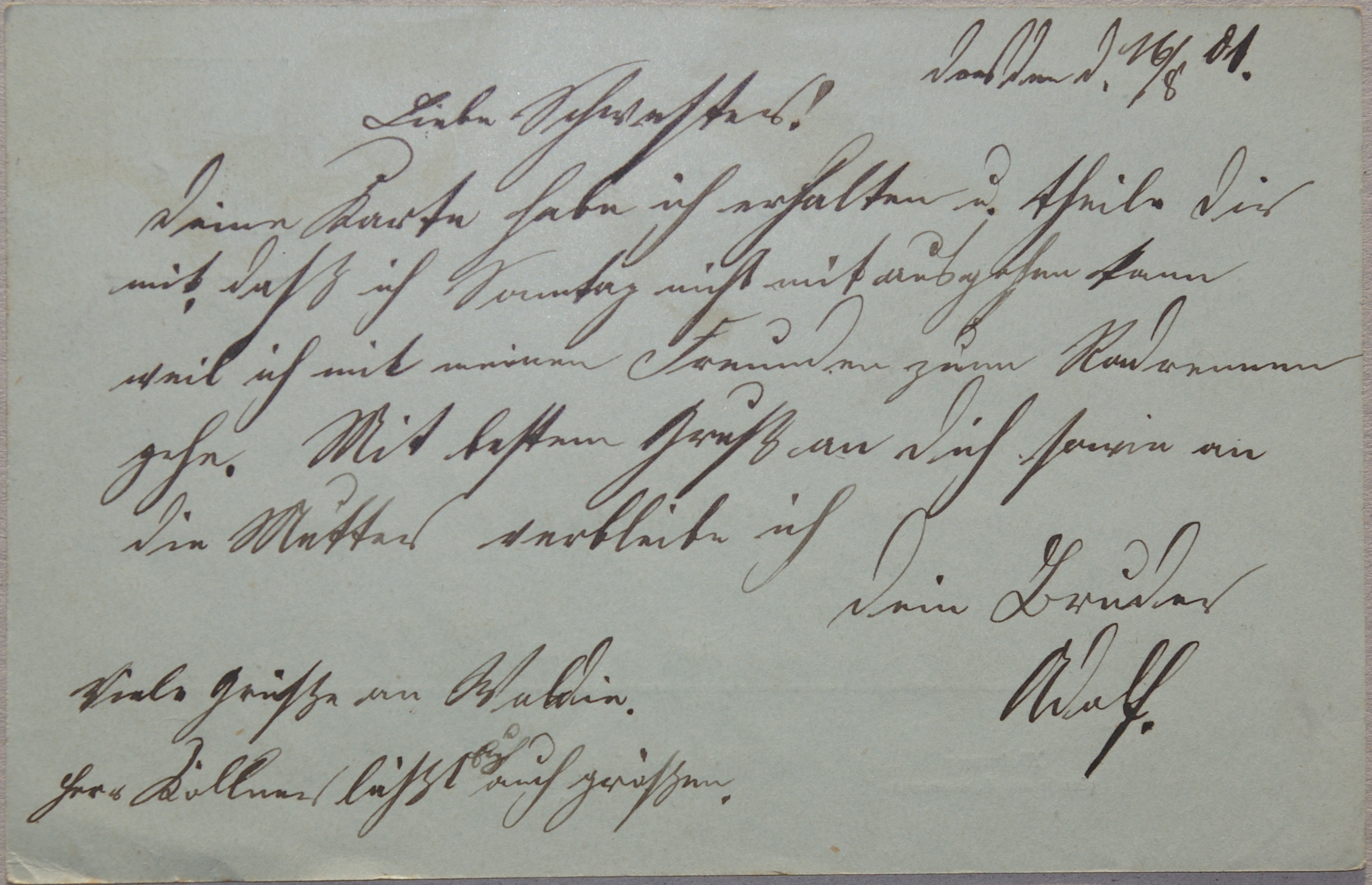 Vokietijos Reichas, 1901m atvirlaiškis