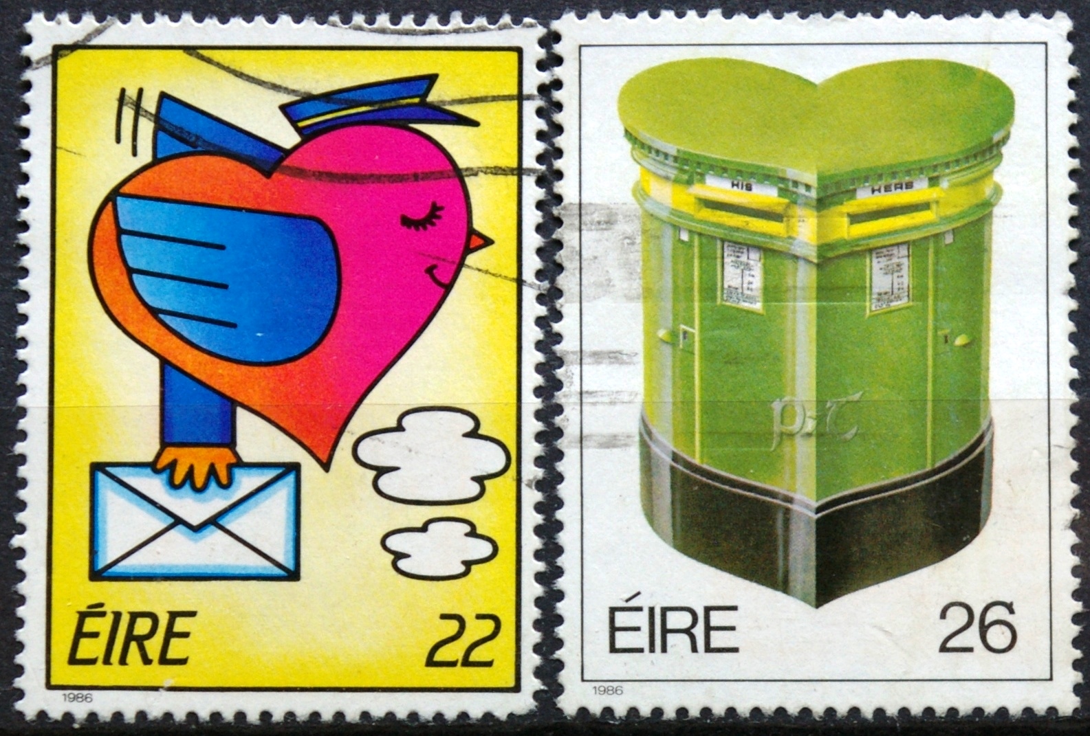 Airija, pilna serija, MiNr 584-585 Used (O)