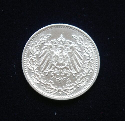 Vokietijos Imperija, SIDABRINĖ 1/2 markės 1915m-F