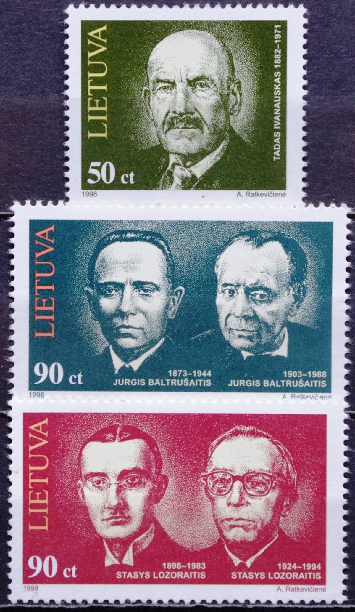 Lietuva, pilna serija MiNr 665-667 MNH** V