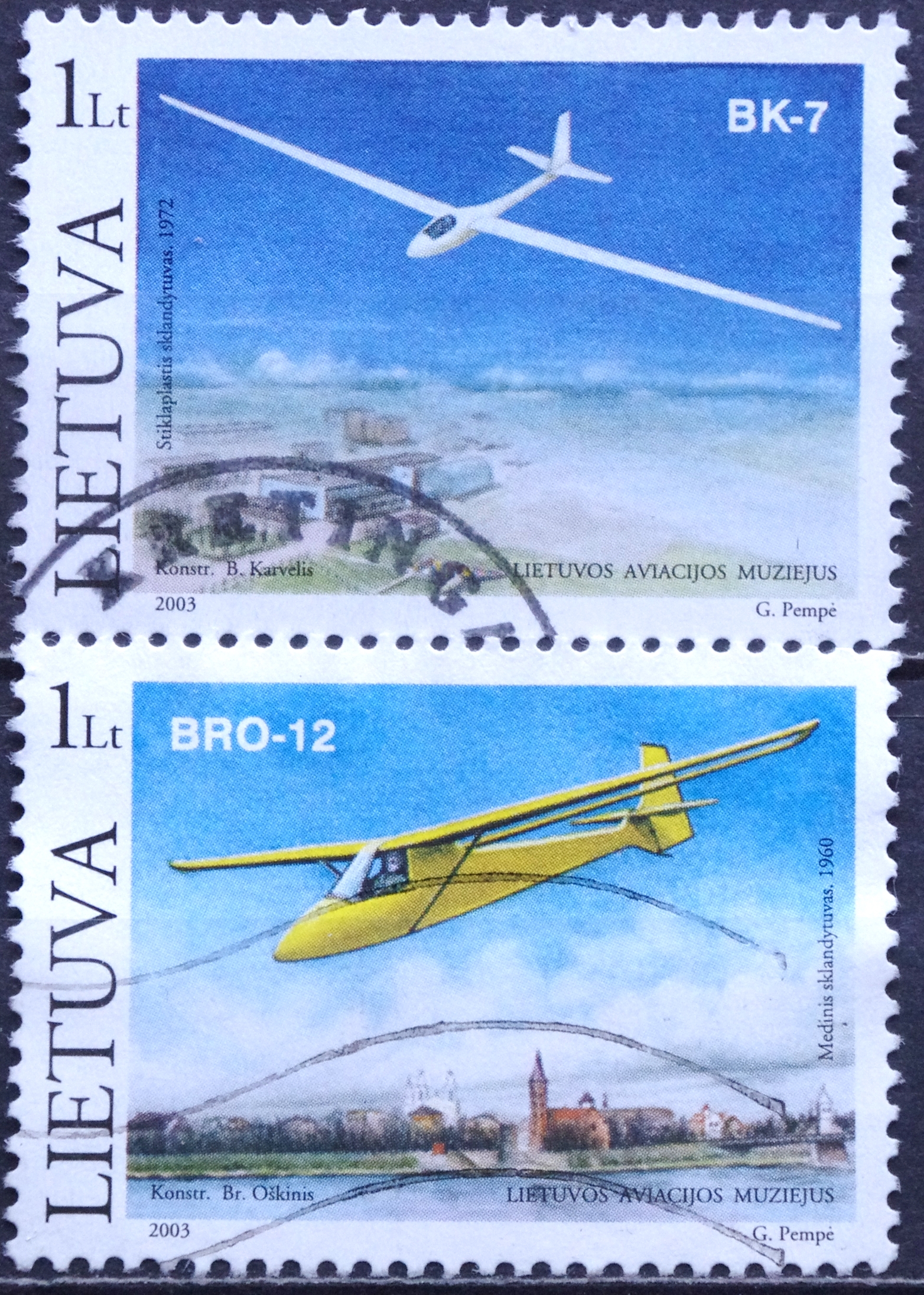 Lietuva, pilna serija MiNr 833-834 Used(O) V