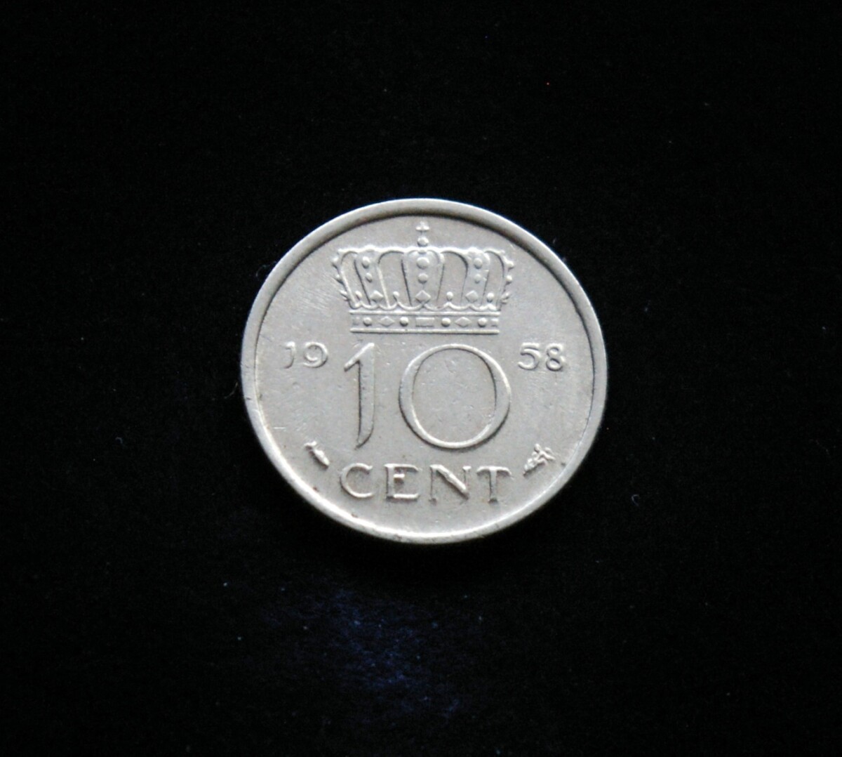 Nyderlandai, 10 centų 1958m
