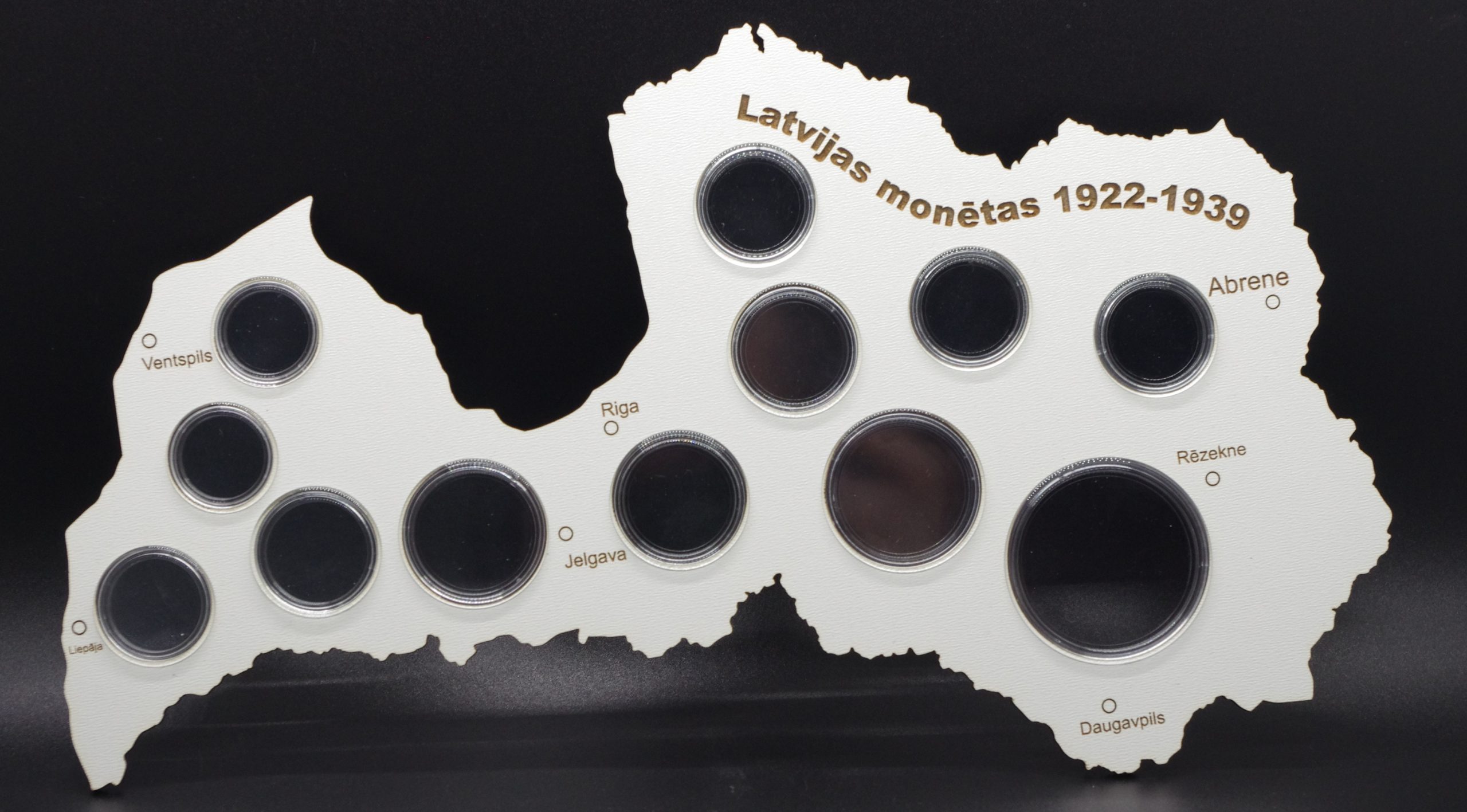 Rėmelis - stovelis Latvijos Respublikos 1922-1939 m. monetoms