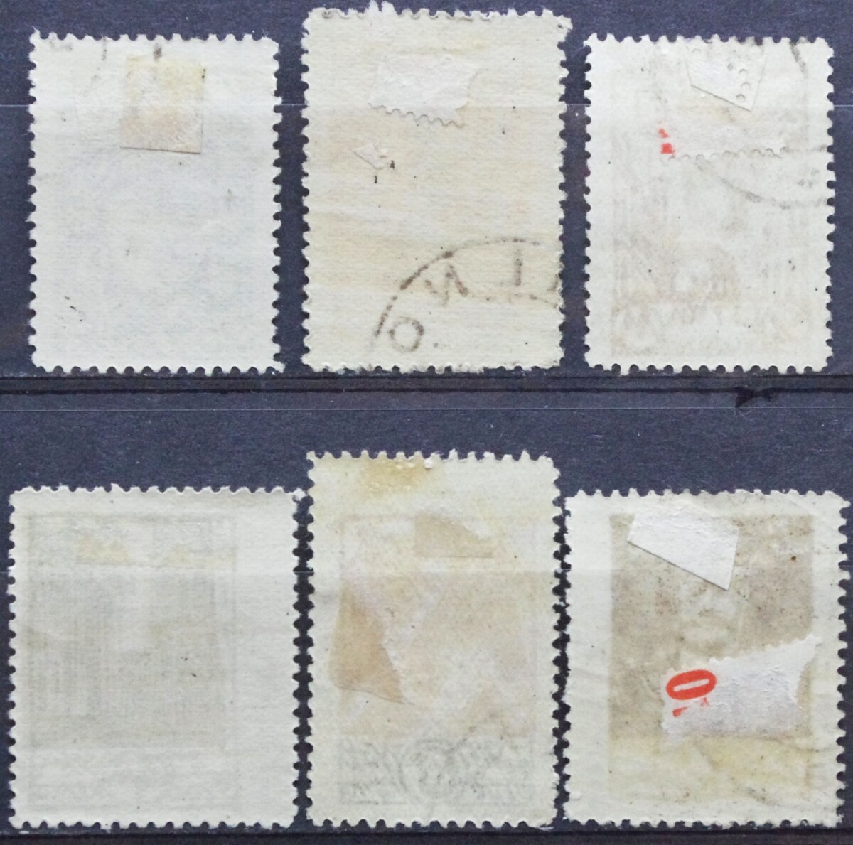 Vidurio Lietuva, pilna serija MiNr 14-19 A Used(O)