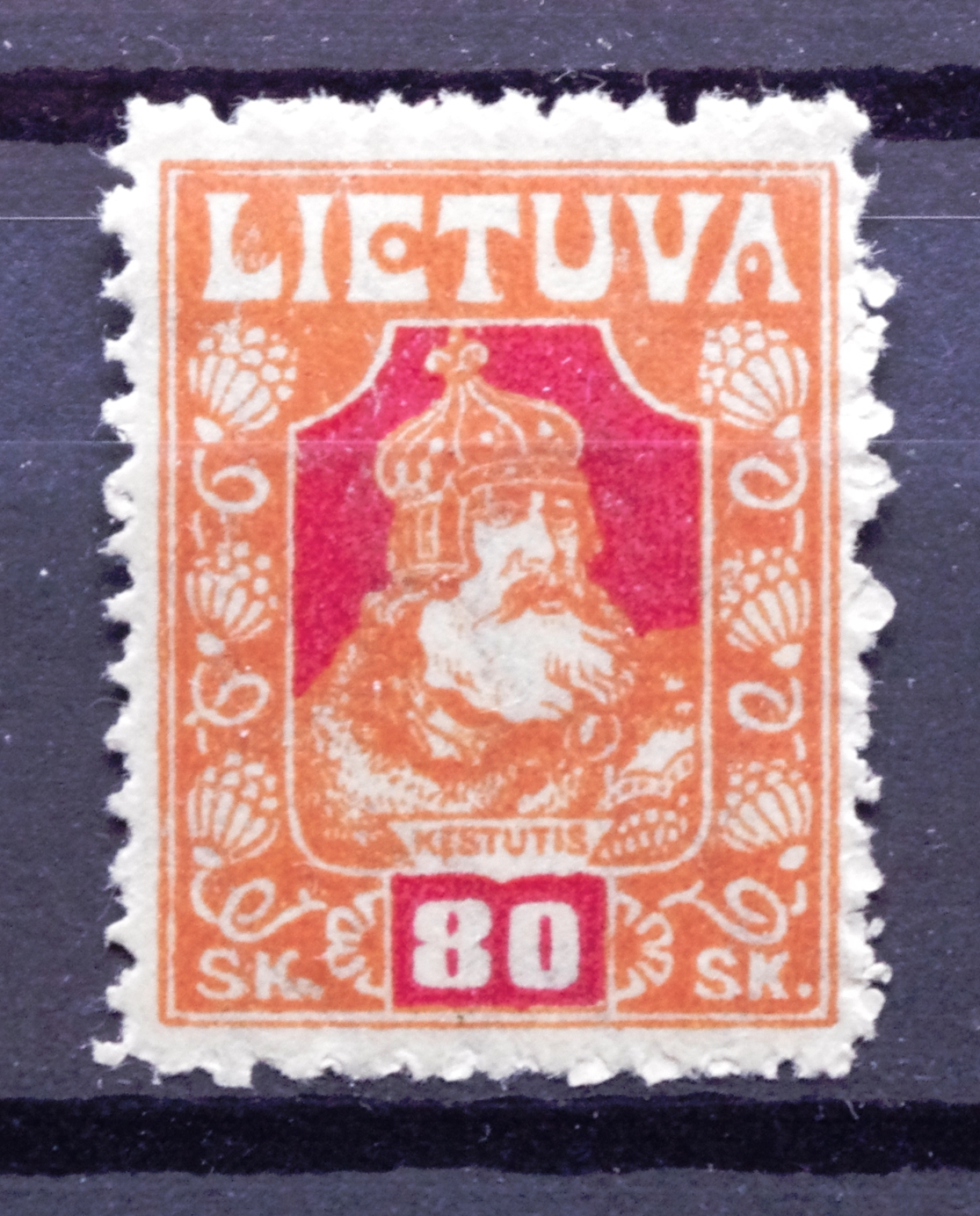 Tarpukario Lietuva, abartas V38 MiNr 94 MH*