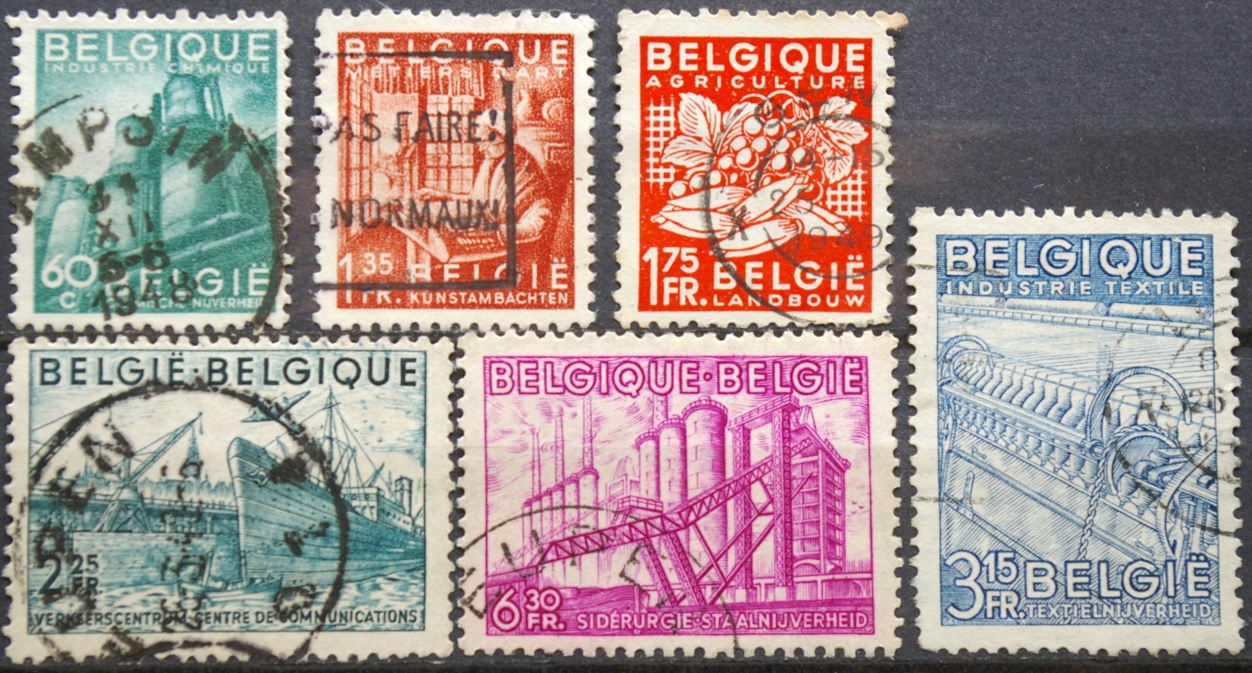Belgija, MiNr 804, 806-807, 809, 812, 815 Used (O)