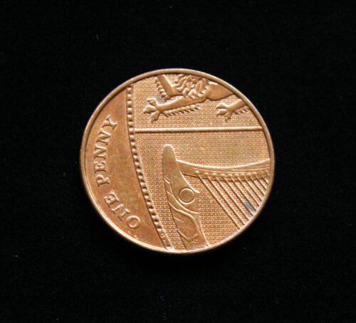 Didžioji Britanija, 1 pensas 2008m