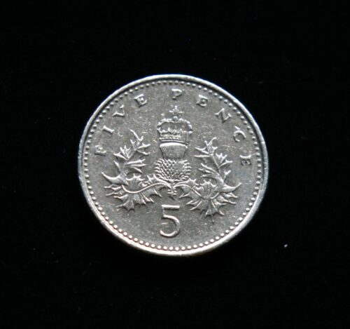 Didžioji Britanija, 5 pensai 1991m