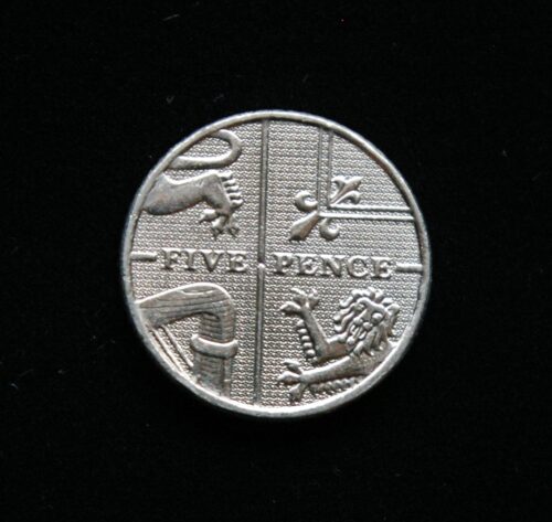 Didžioji Britanija, 5 pensai 2010m