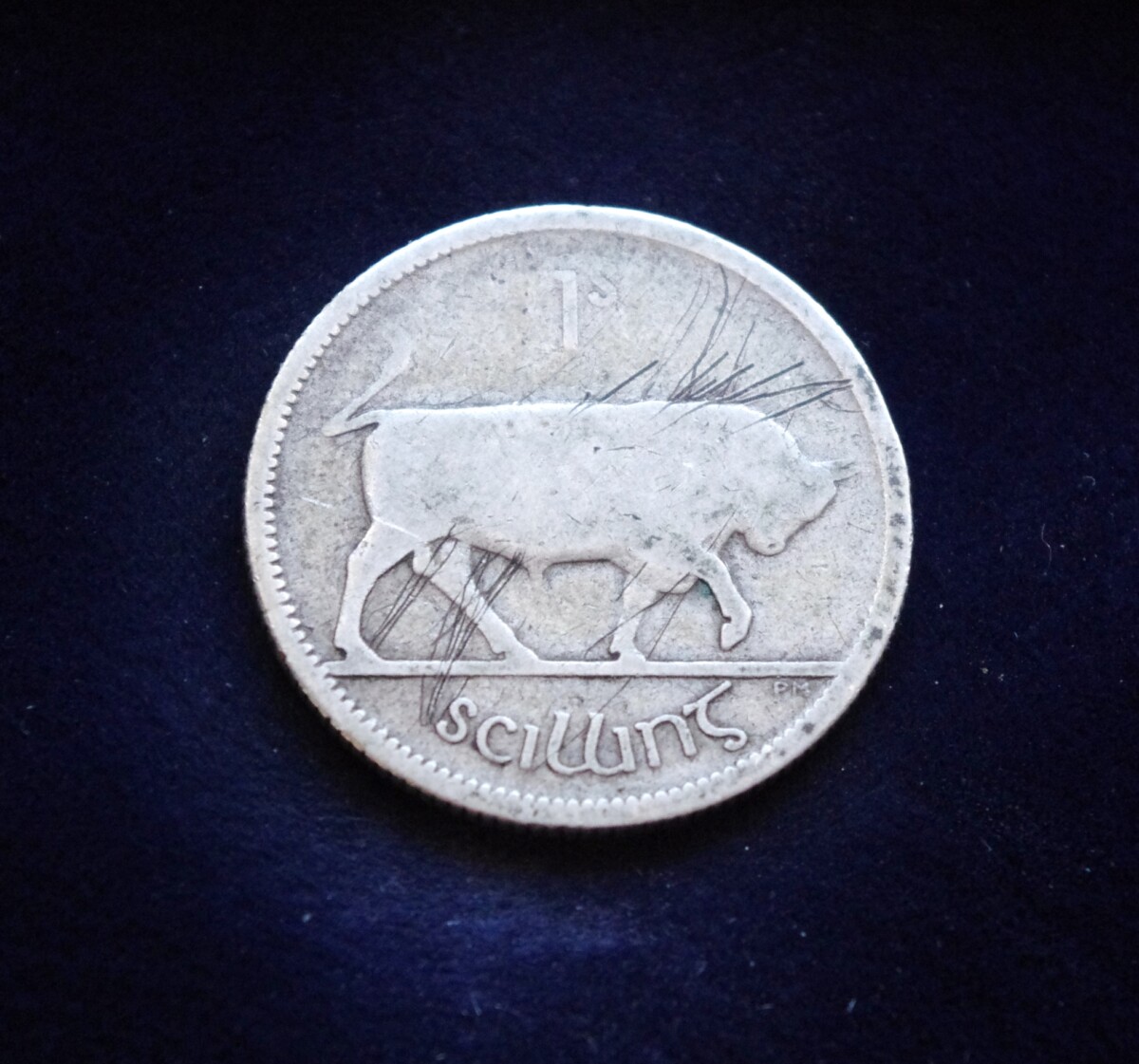 Airija, SIDABRINIS 1 šilingas 1928m E