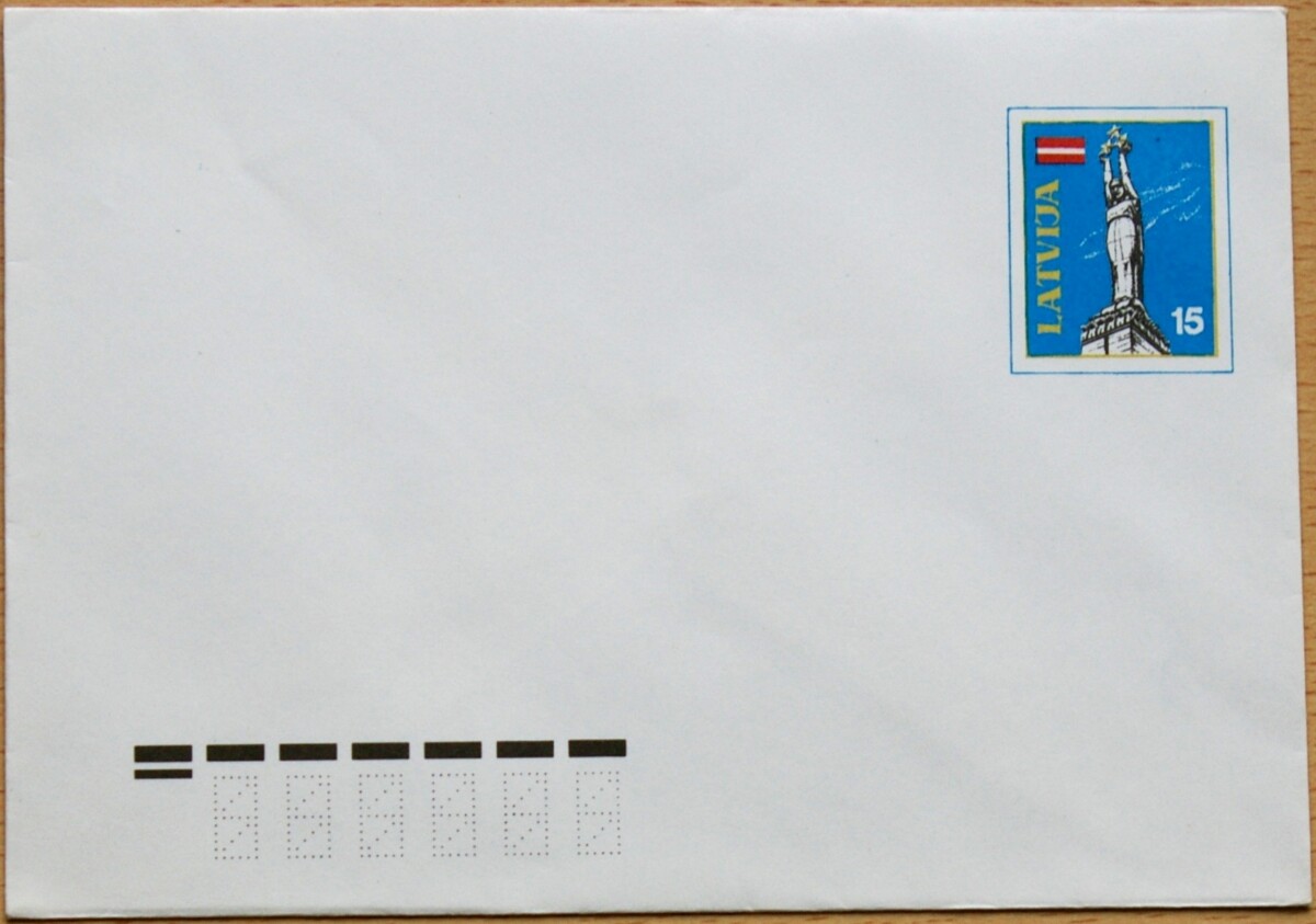 Latvija, 1991m ženklinis vokas G
