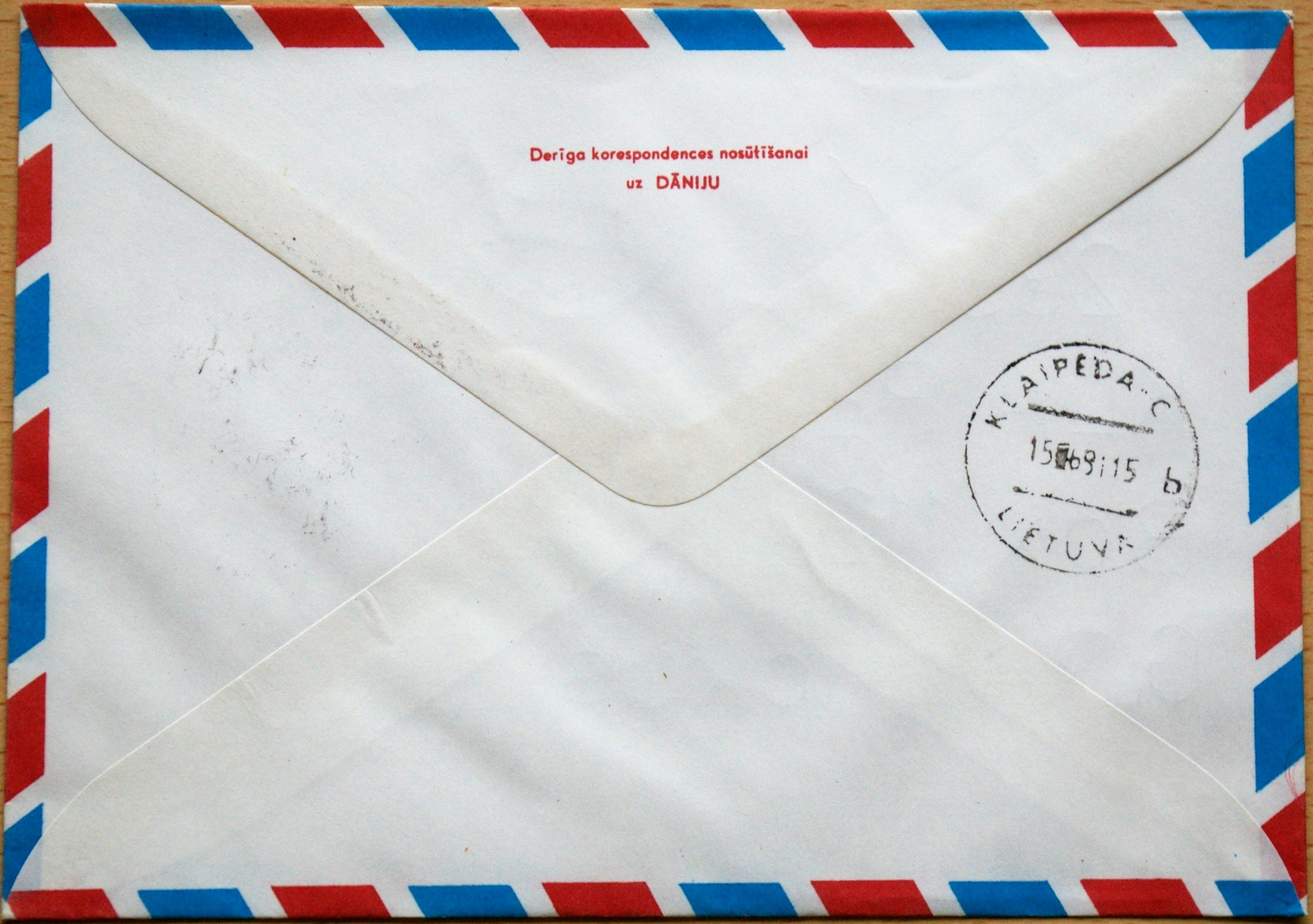 Latvija, 1991m pirmos dienos, markiruotas, oro pašto vokas G