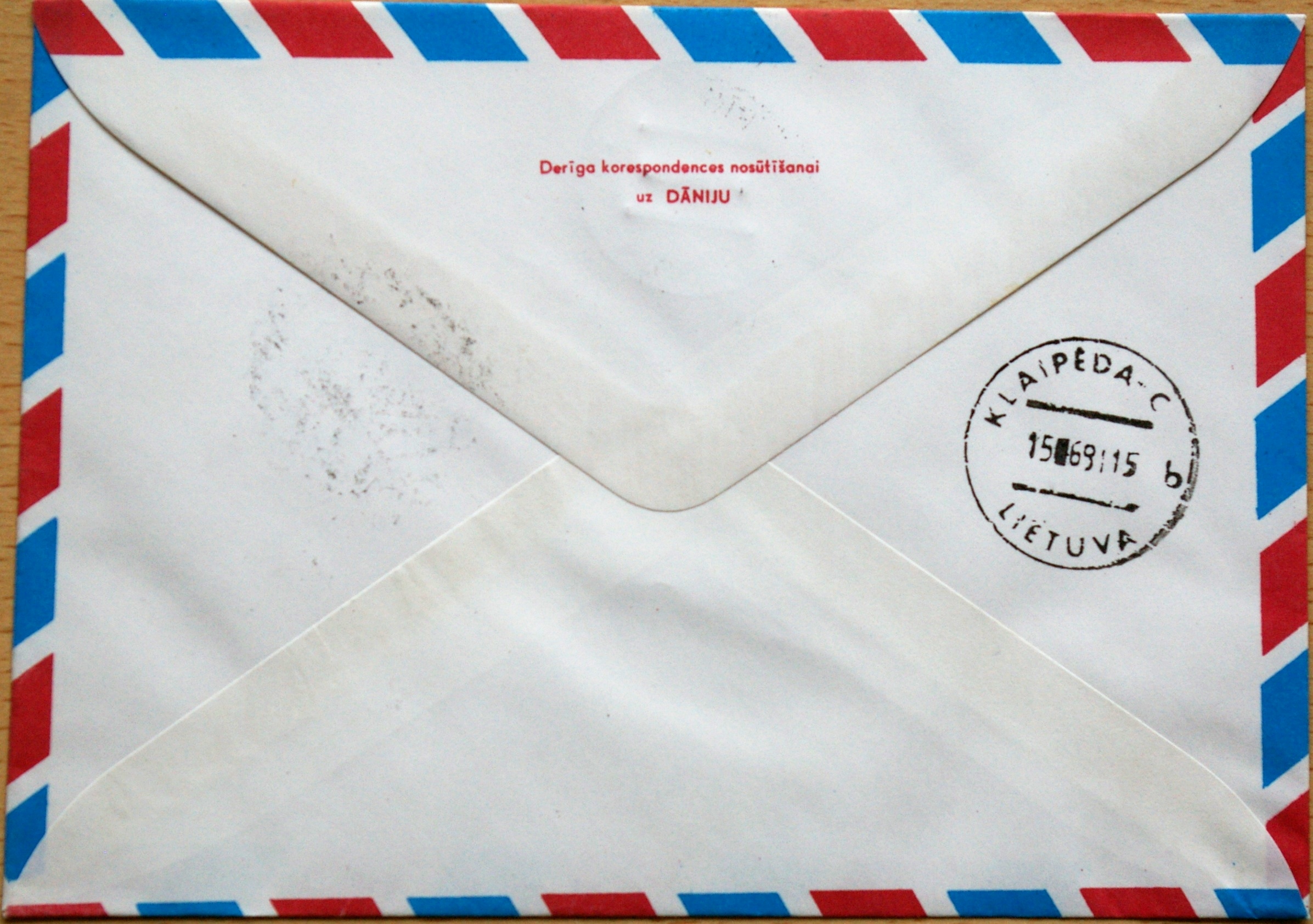 Latvija, 1991m pirmos dienos, markiruotas oro pašto vokas G