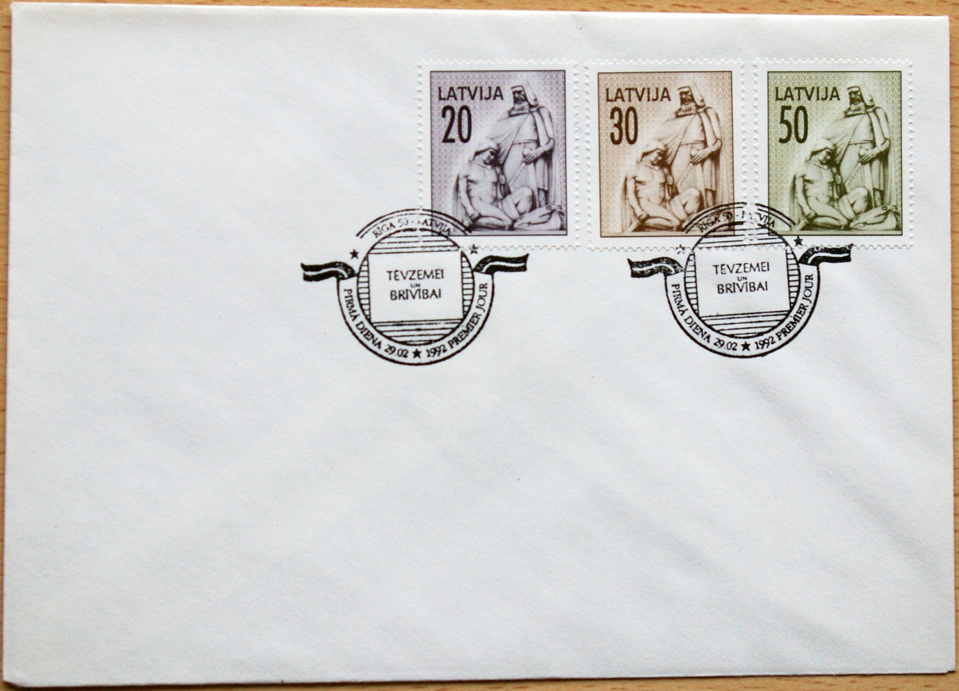 Latvija, 1992m pirmos dienos vokas G