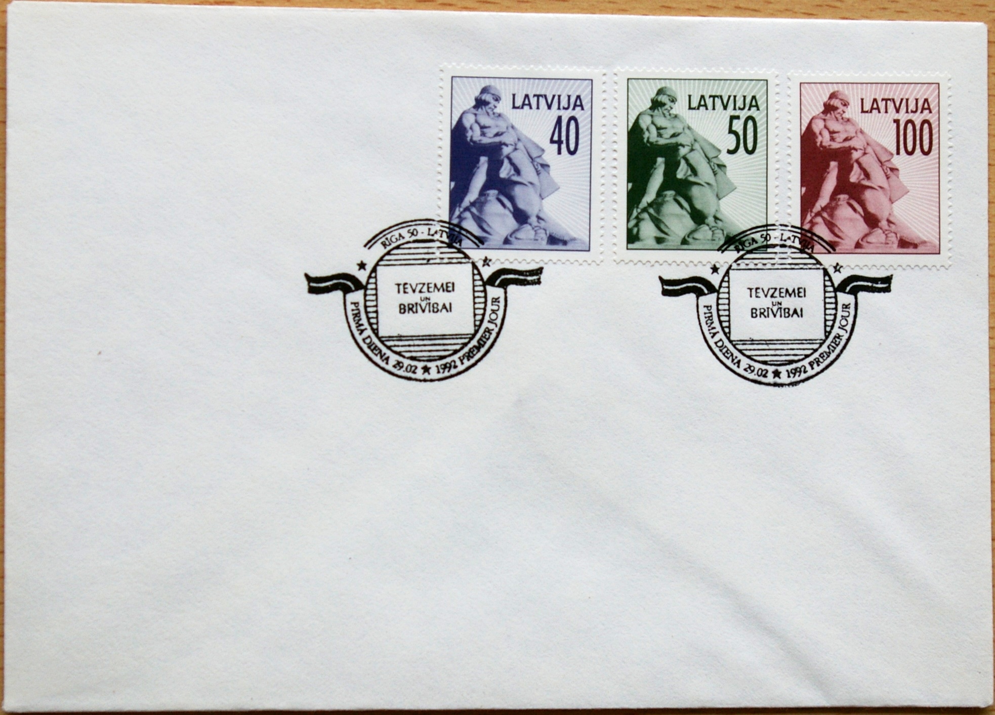 Latvija, 1992m pirmos dienos vokas G