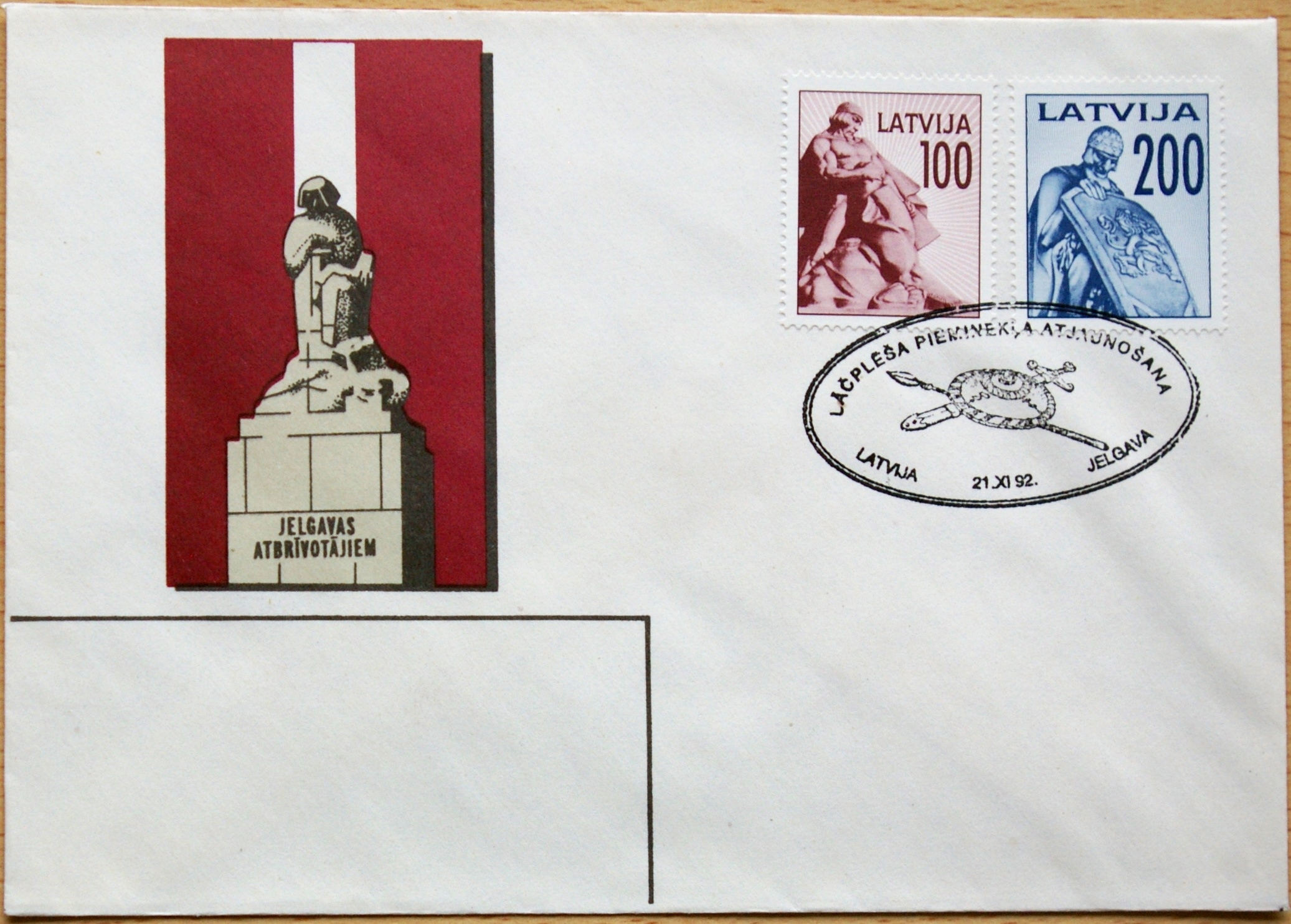 Latvija, 1992m proginis vokas G