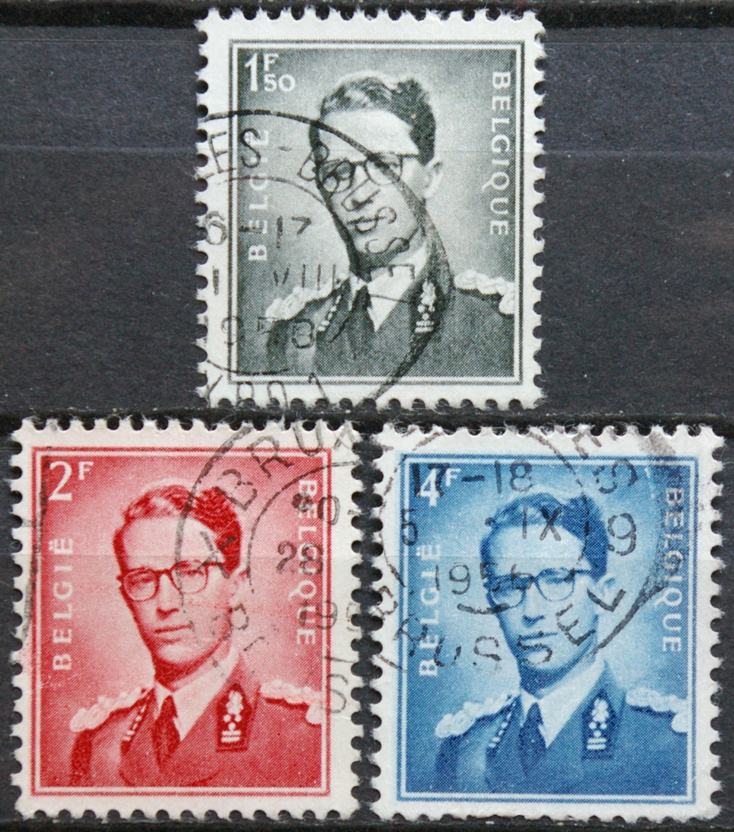 Belgija, pilna serija, MiNr 973-975 Used (O)