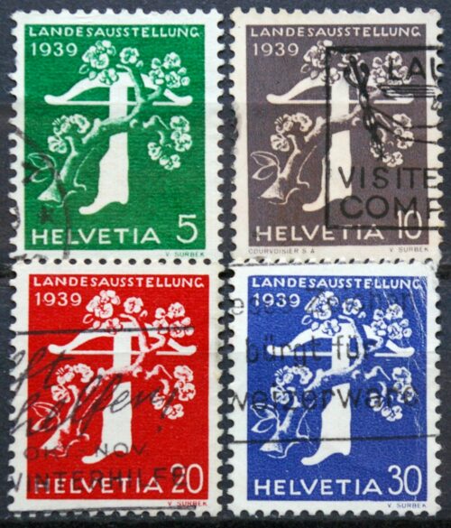 Šveicarija, pilna serija, MiNr 344-347 Used (O)