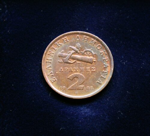 Graikija, 2 drachmos 1988m
