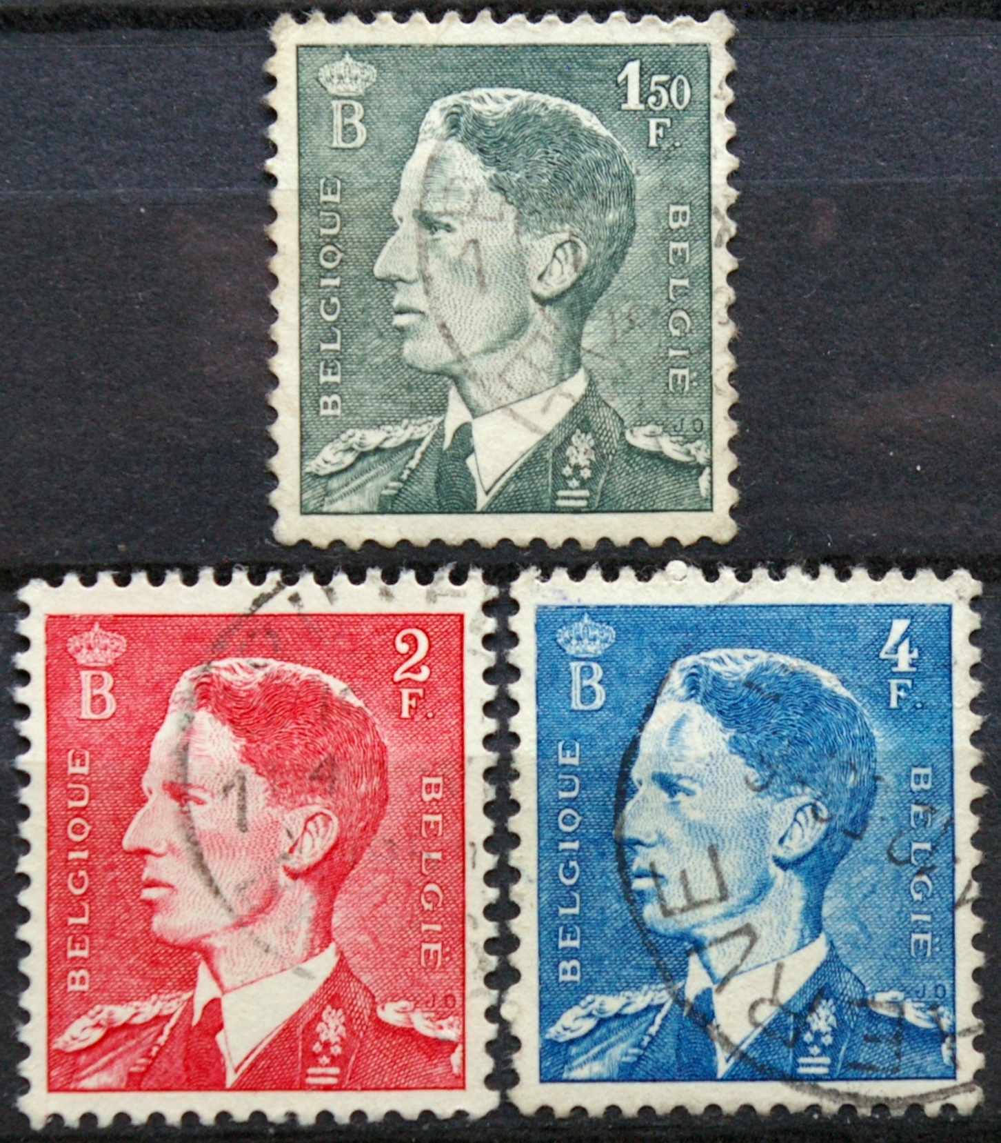 Belgija, pilna serija, MiNr 949-951 Used (O)