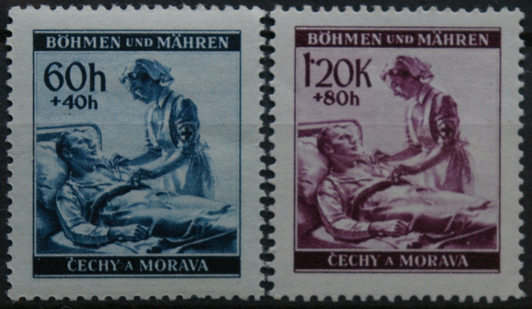 Vokietijos Reichas, Čekijos okupacija, pilna serija MiNr 62-63 MNH**