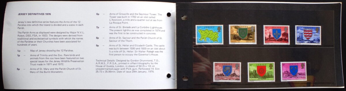 Džersis, pašto ženklų knygutė, MiNr 131-137 MNH**