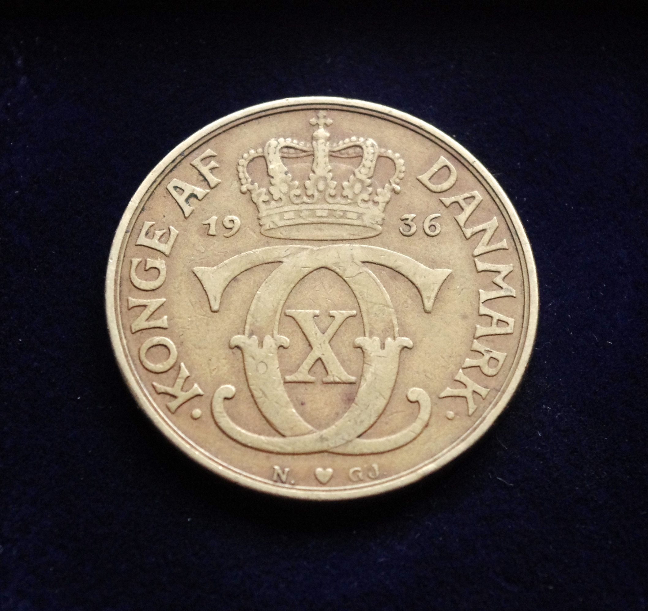 Danija, 2 kronos 1936m E