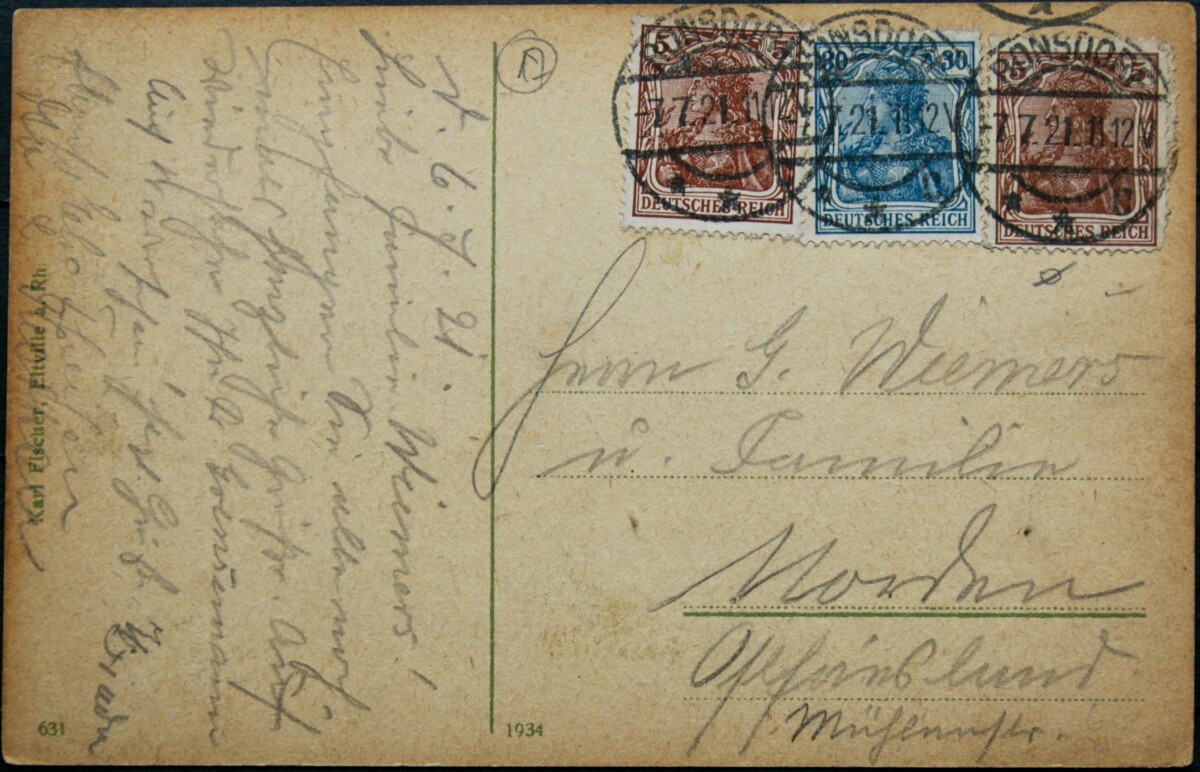 Vokietijos Reichas 1921 m. atvirlaiškis