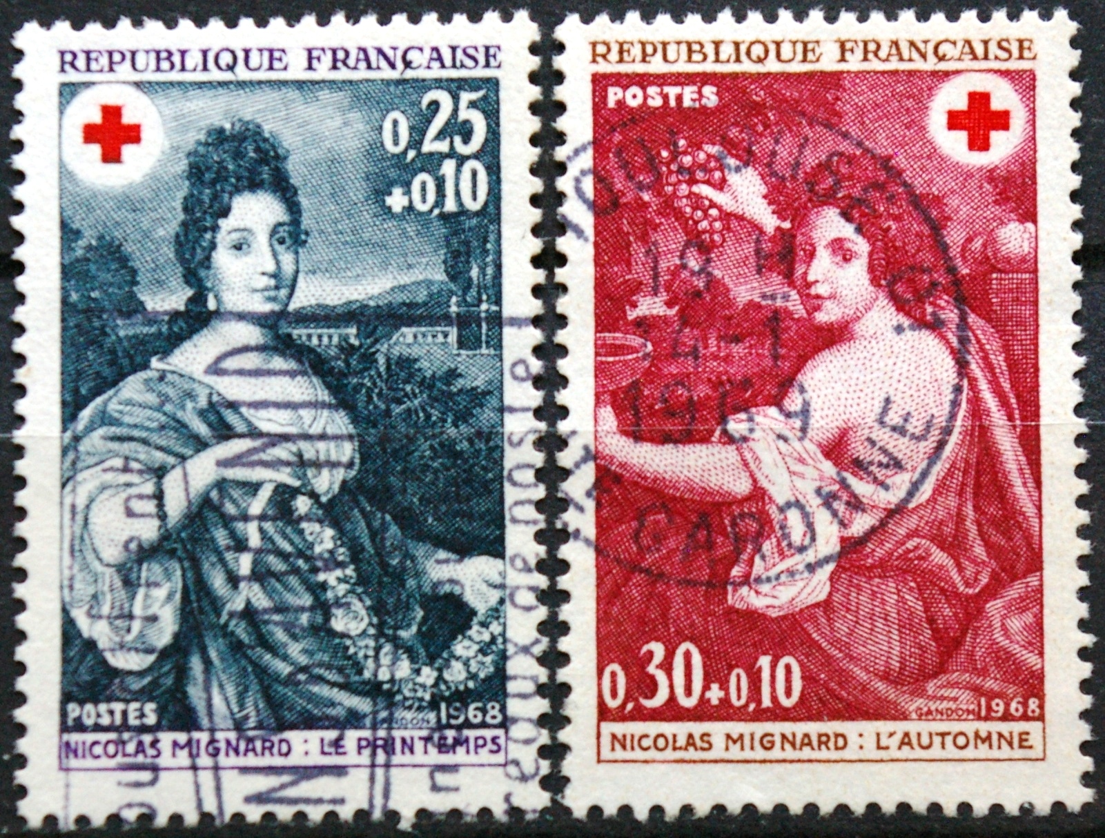 Prancūzija, pilna serija ScNr B421-B422 Used(O)