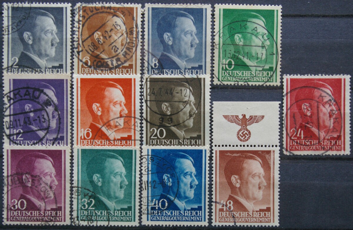 Vokietijos Reichas, Lenkijos okupacija, pilna serija, MiNr 71-82 Used(O)
