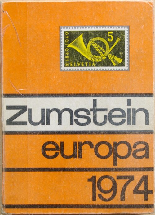 Zumstein Europa 1974 m. pašto ženklų katalogas G