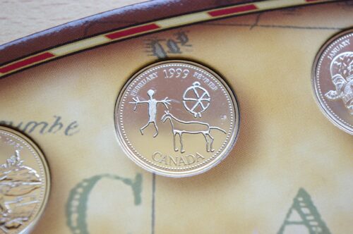 Kanada, 1999m 25 centų monetų rinkinys proginėje pakuotėje