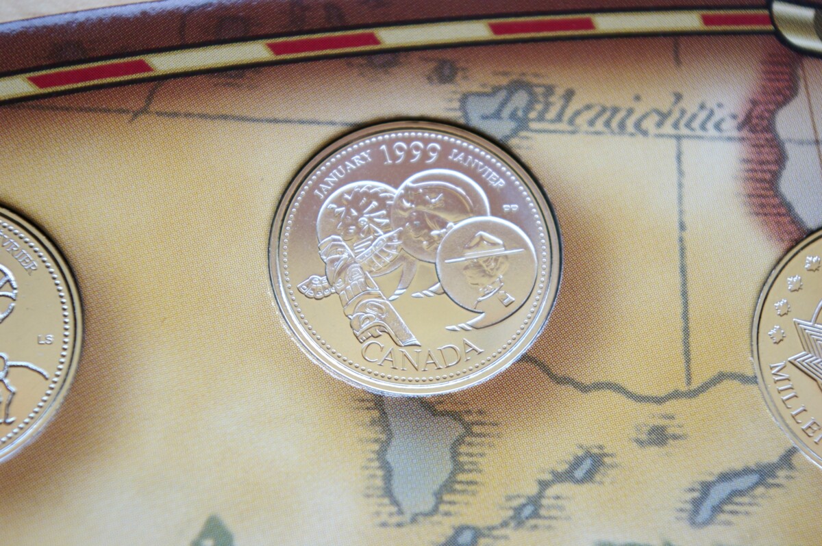 Kanada, 1999m 25 centų monetų rinkinys proginėje pakuotėje