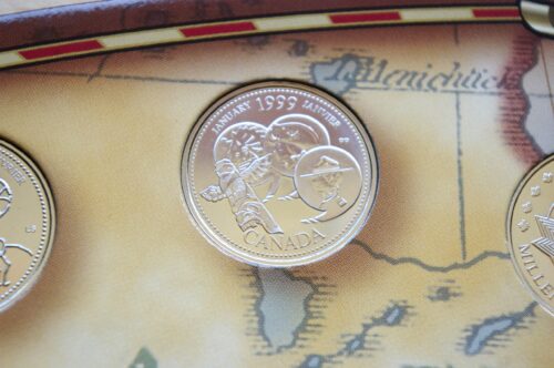 Kanada, 1999m 25 centų monetų rinkinys proginėje pakuotėje