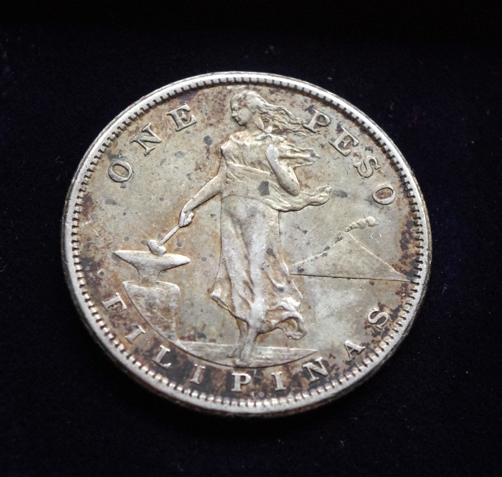 Filipinai, 1 pesas 1907m E