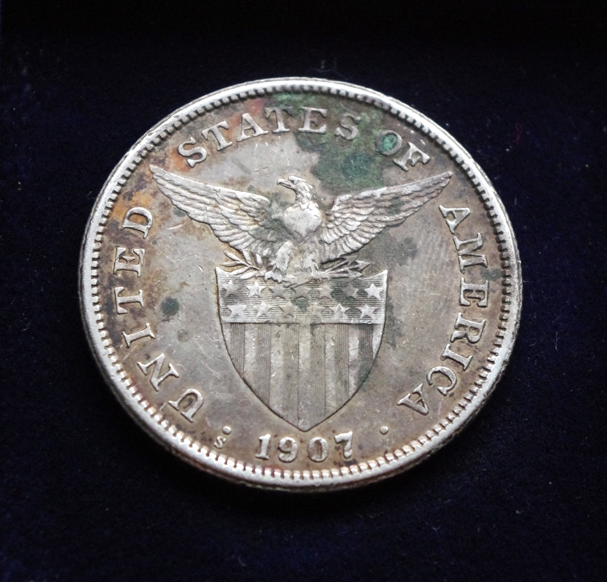 Filipinai, 1 pesas 1907m E