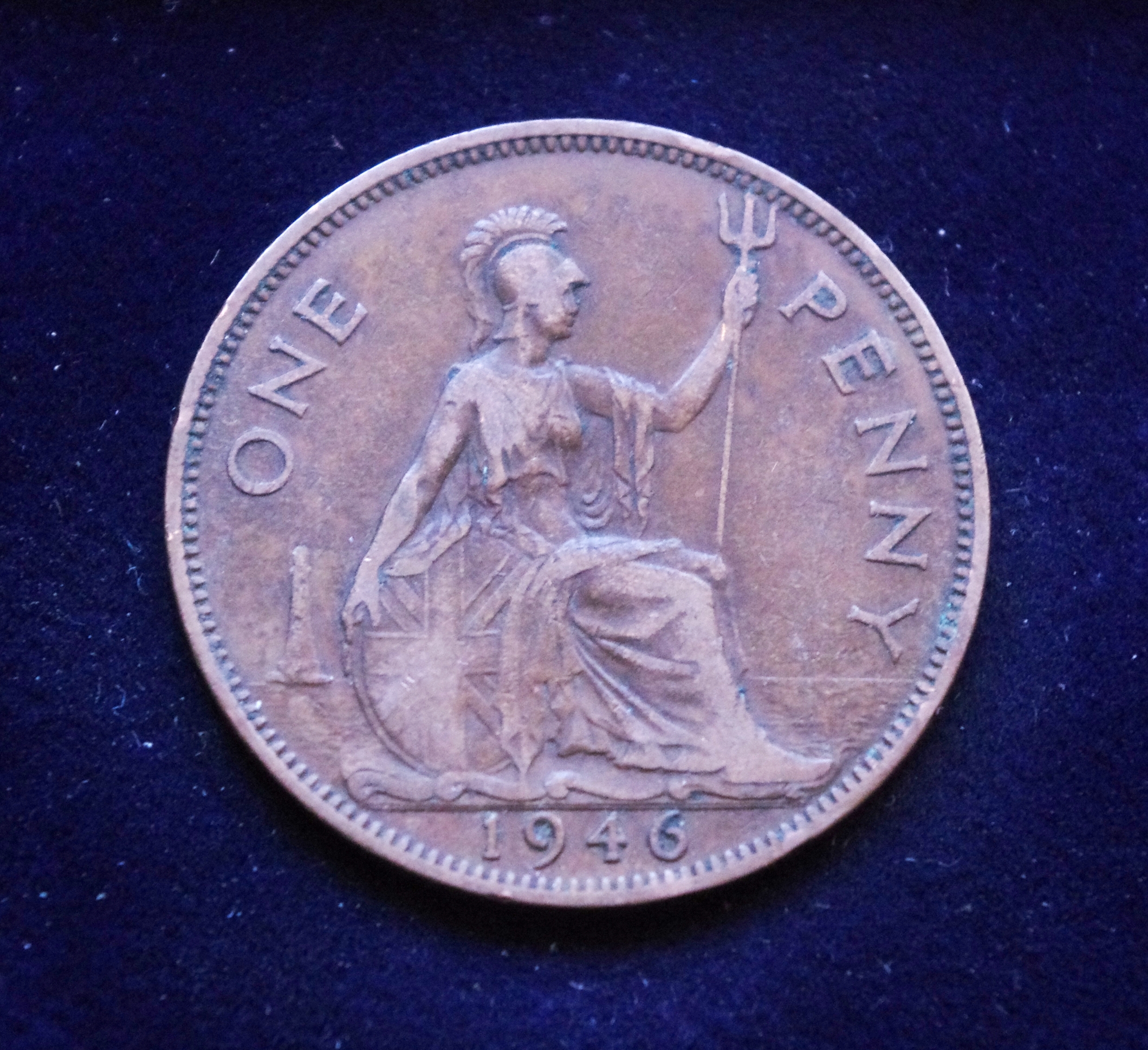 Didžioji Britanija, 1 pensas 1946m