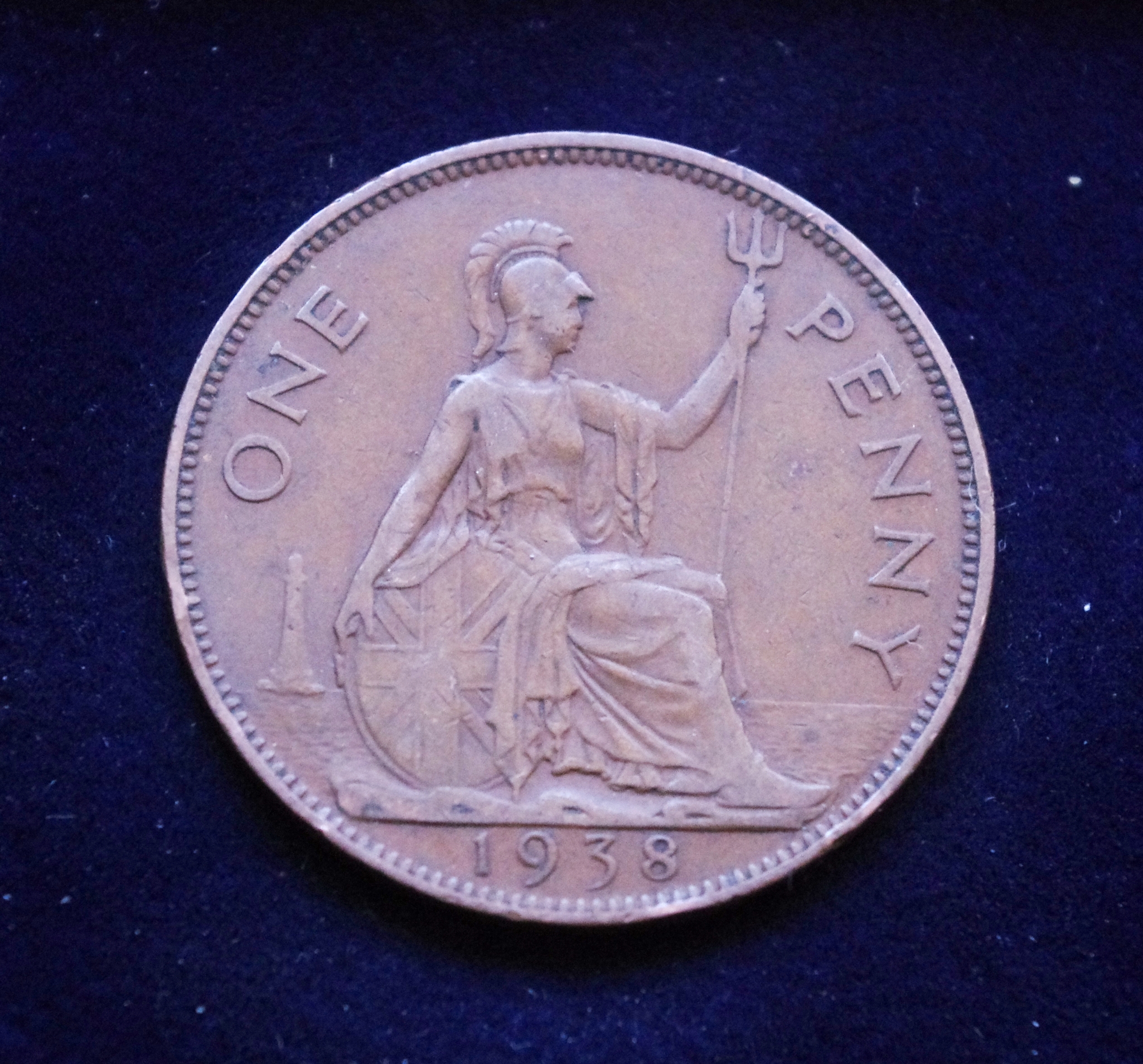 Didžioji Britanija, 1 pensas 1938m